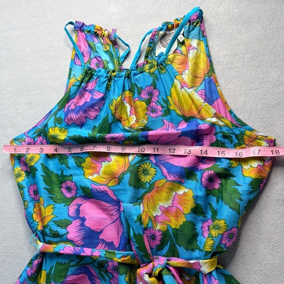 Anthropologie Lilka Dinan Dress Womens Small Halter Handkerchief Floral Summer - Picture 5 of 11